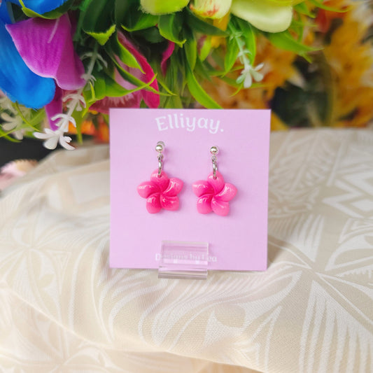 Frangipani Mini Earring - Pink