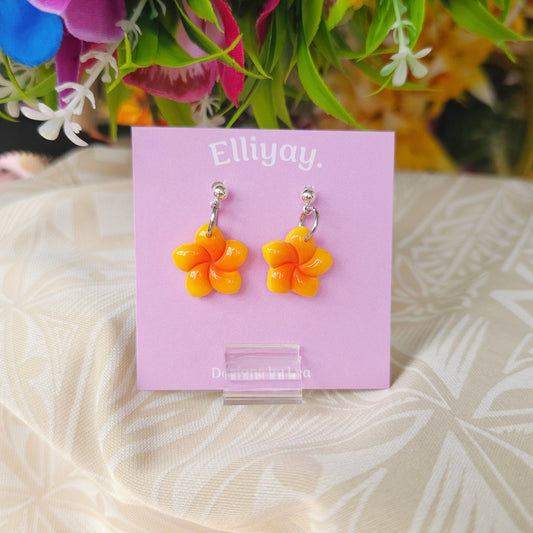 Frangipani Mini Earring - Warm Yellow