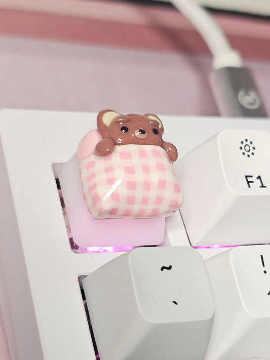 Sleeping Brown Bear Keycap