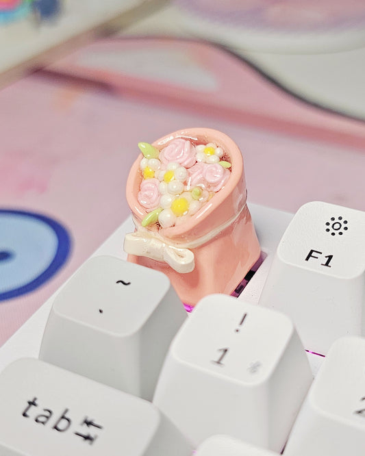 Peach Bouquet Keycap