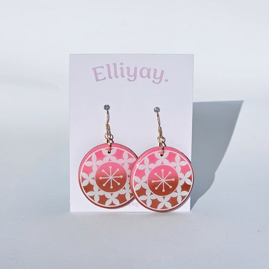 Hogofulu ma taha - Hiapo Pattern Earrings